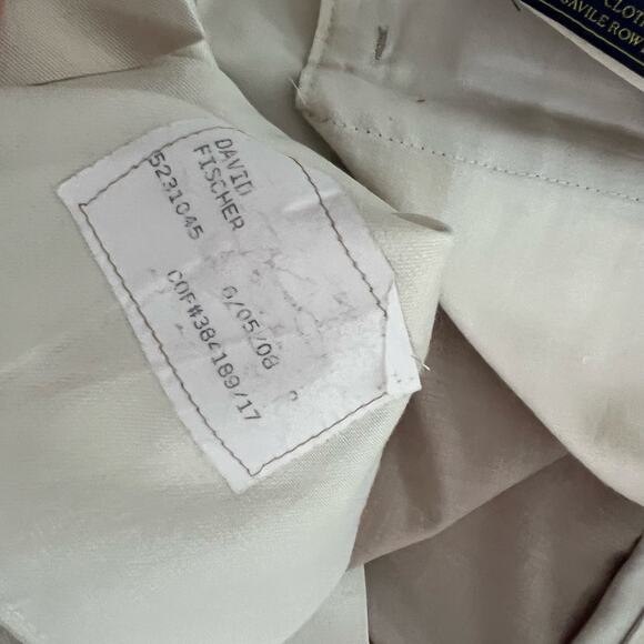 Holland & Sherry Bespoke Pleated Pants Dress Trousers Tan Size 38" JL - Picture 9 of 9